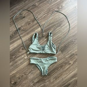 RARE Wrap Up Strappy Polka Dot Reversible San Lorenzo Bikini